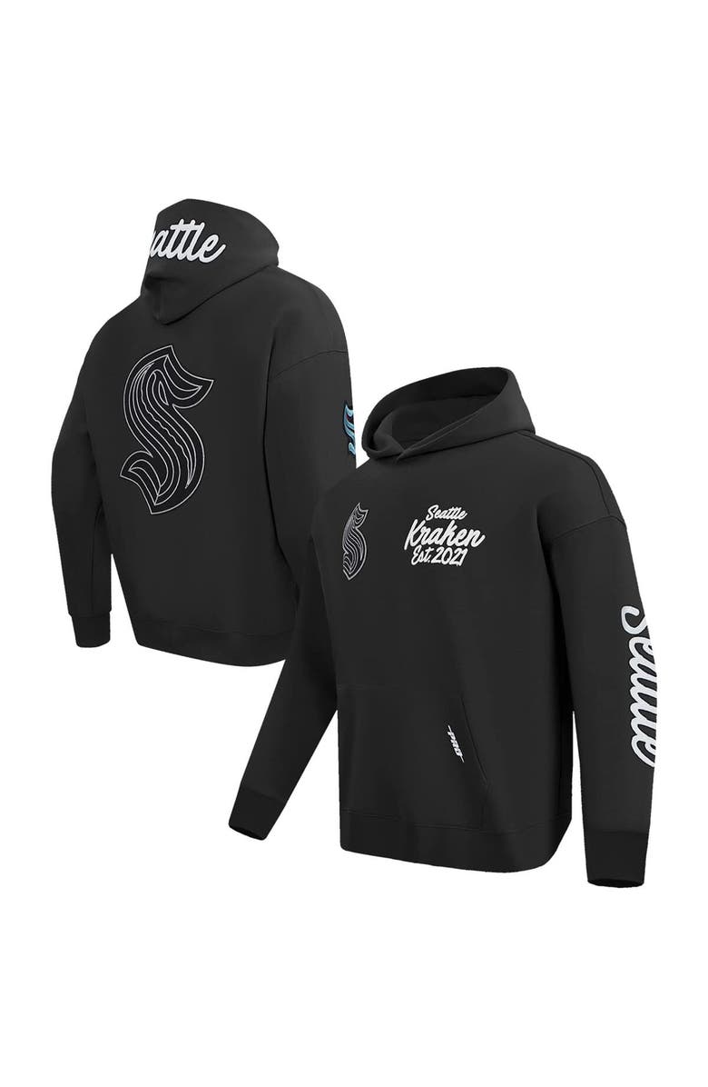 PRO STANDARD Men's Pro Standard  Black Seattle Kraken Paint the City Pullover Hoodie, Main, color, Black