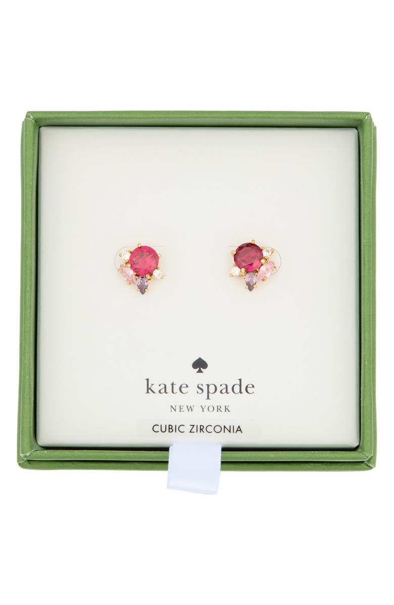 Kate Spade New York Little Gem Cluster Stud Earrings, Main, color, Pink Multi