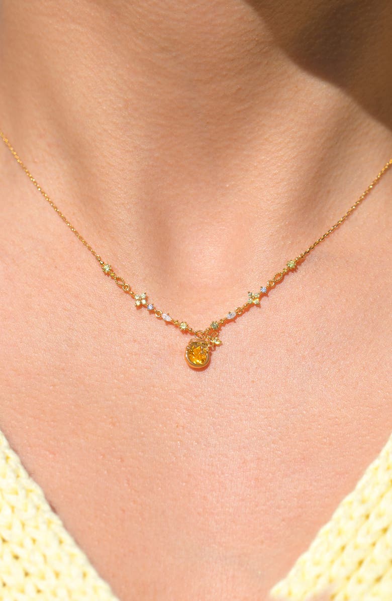 Girls Crew x Disney Sweet as Honey Pendant Necklace, Alternate, color, Gold