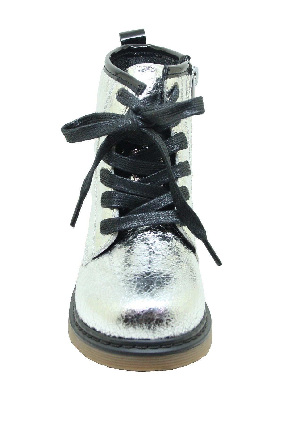 Nicole Miller Metallic Lace-Up Boot, Alternate, color, 