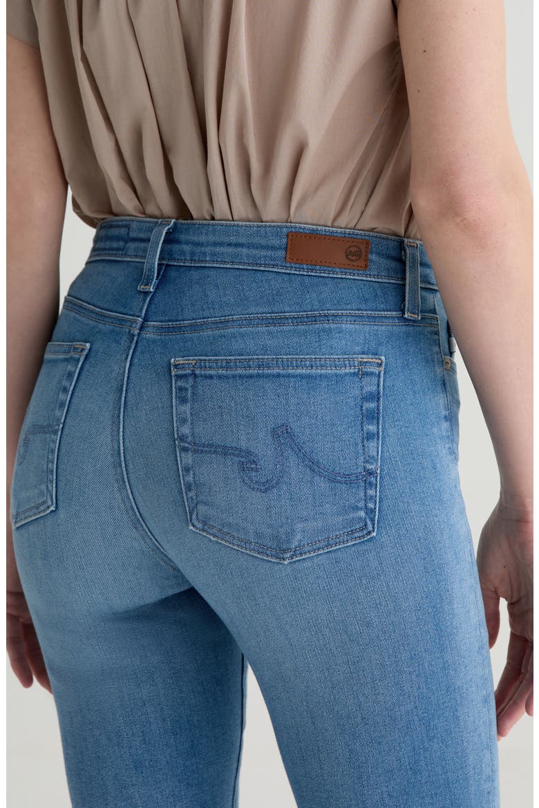 Mari Mid Rise Crop Slim Straight Leg Jeans, Alternate, color, ATLANTIS