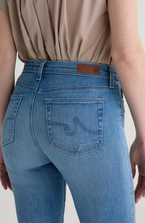 Ag Mari Mid Rise Crop Slim Straight Leg Jeans In Blue