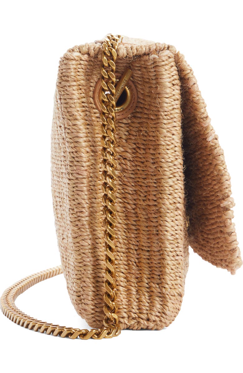 Saint Laurent Medium Kate Raffia Shoulder Bag, Alternate, color,