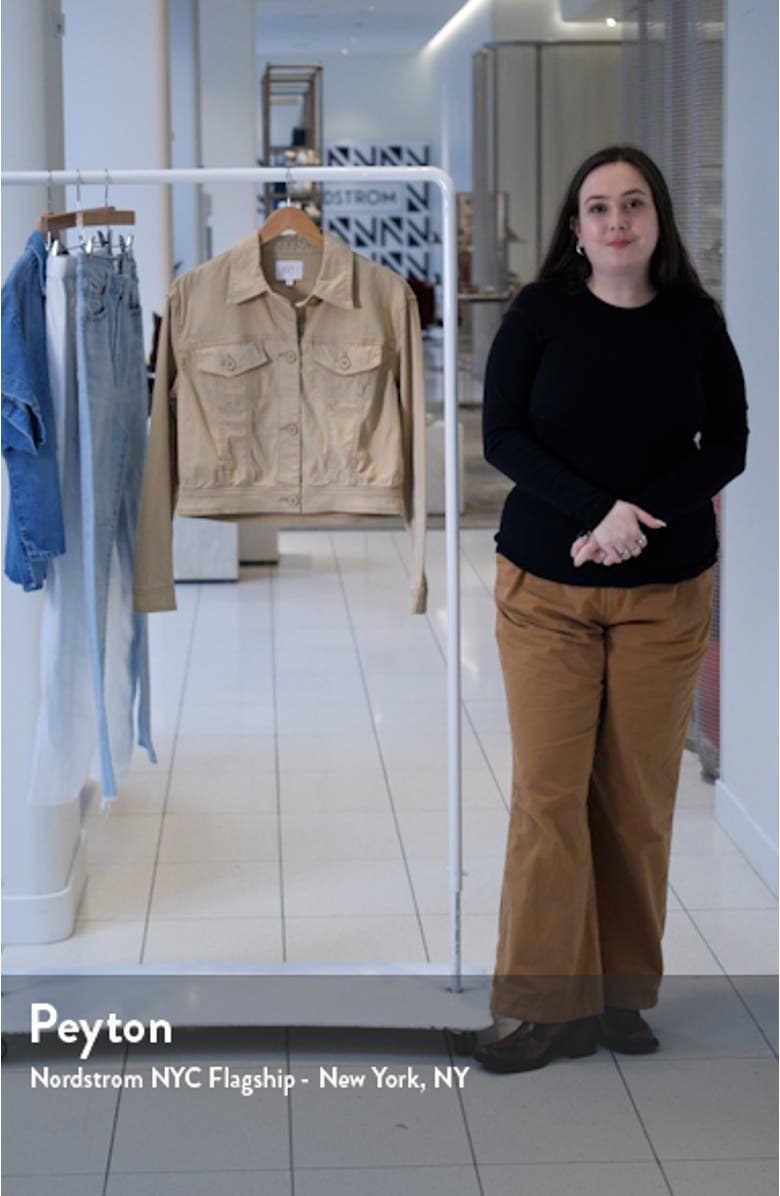 Rumi Crop Denim Trucker Jacket, sales video thumbnail