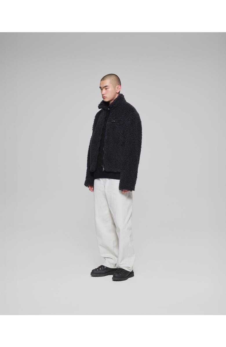 vowels Fleece Jacket, Alternate, color, Charcoal