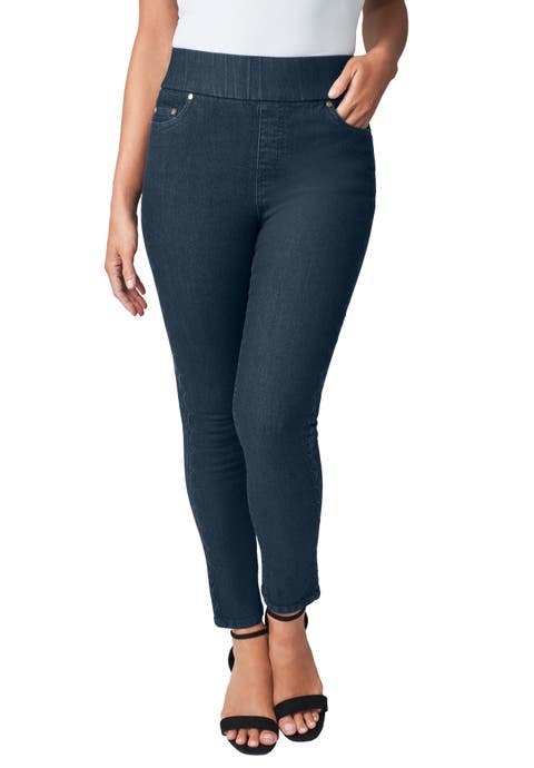 Comfort Waist Scalloped Ankle Jean