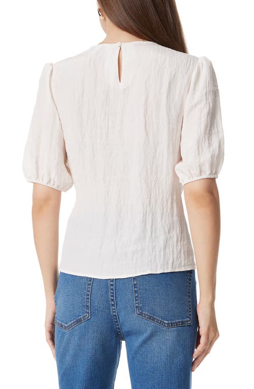 Sam Edelman Dakota Shirred Puff Sleeve Top In Gardenia