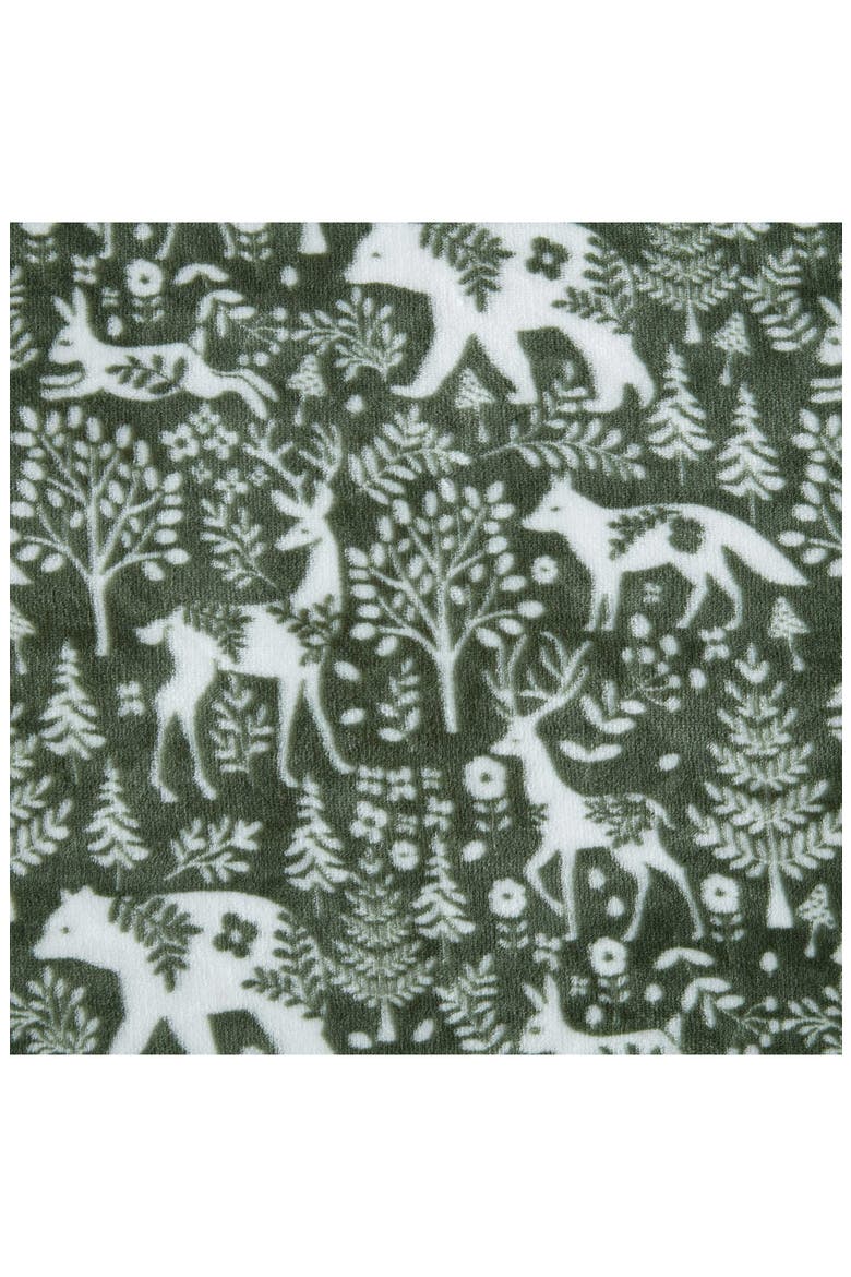 Nordic Forest Reversible Throw, Alternate, color, DARK GREEN