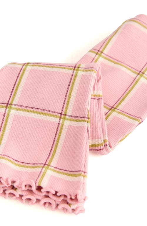 Next Kids' Check Rib Flare Leggings In Pink