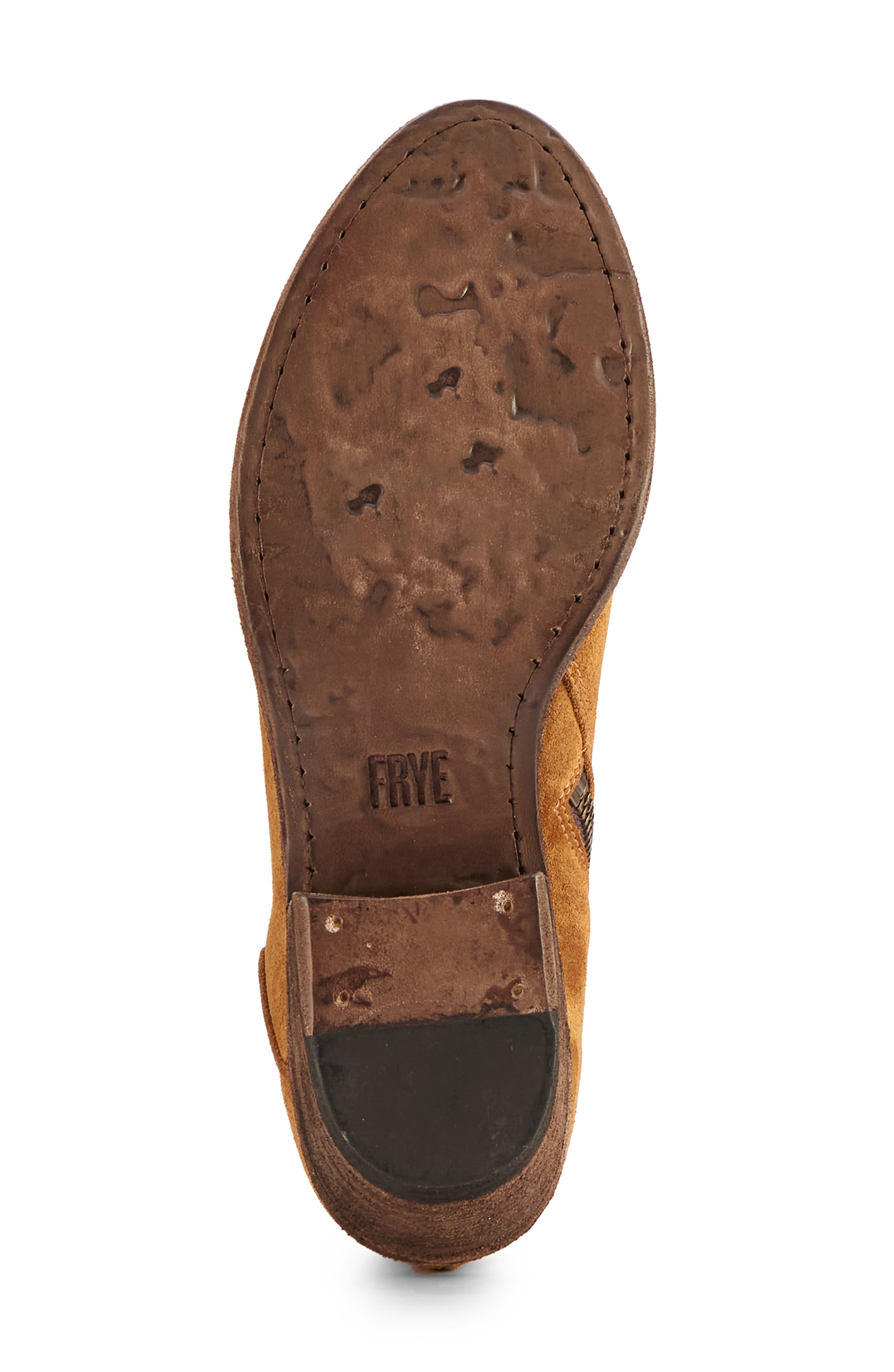 Frye Carson Piping Bootie, Alternate, color, Bronze
