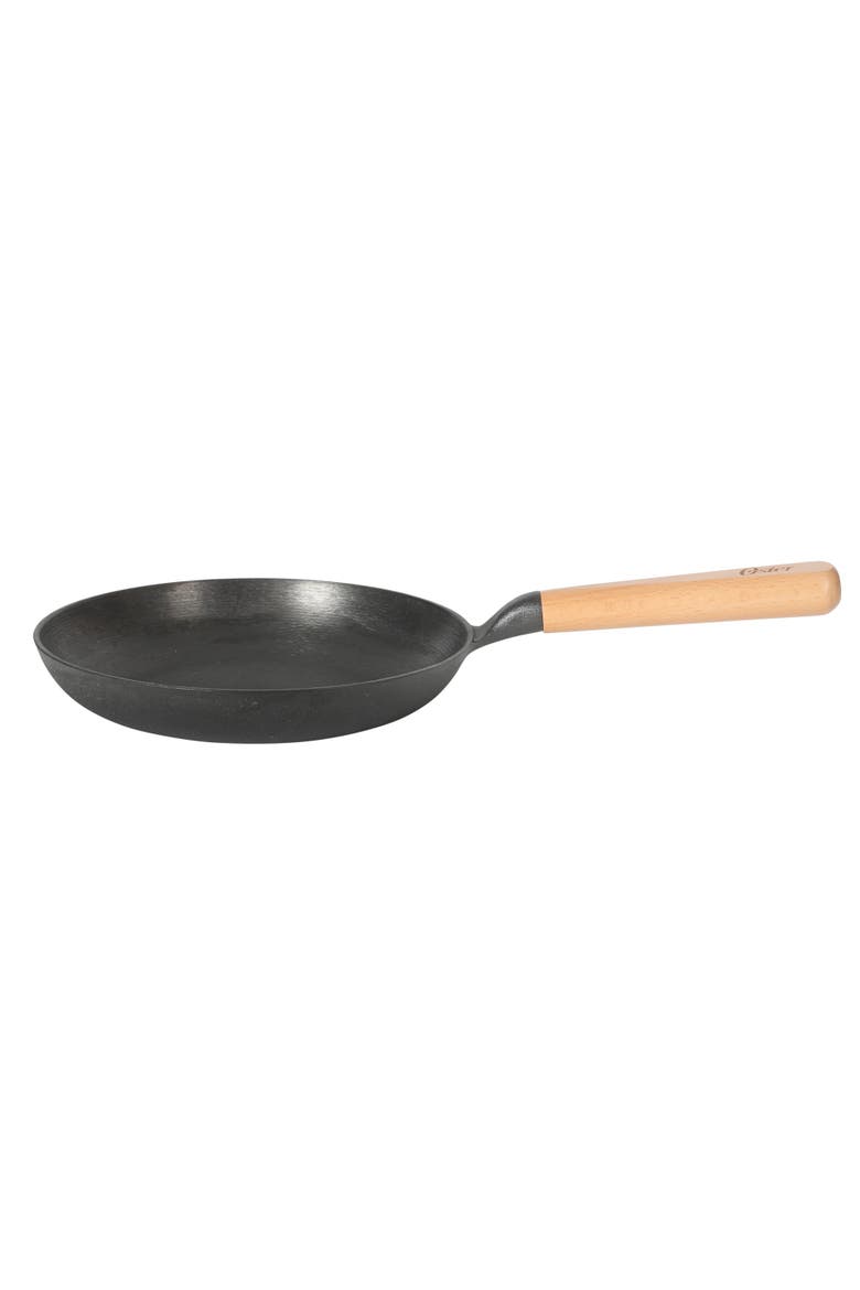 Platinum Flintfield Pre-Seasoned Cast Iron Skillet with Wood Handle, Alternate, color, Black