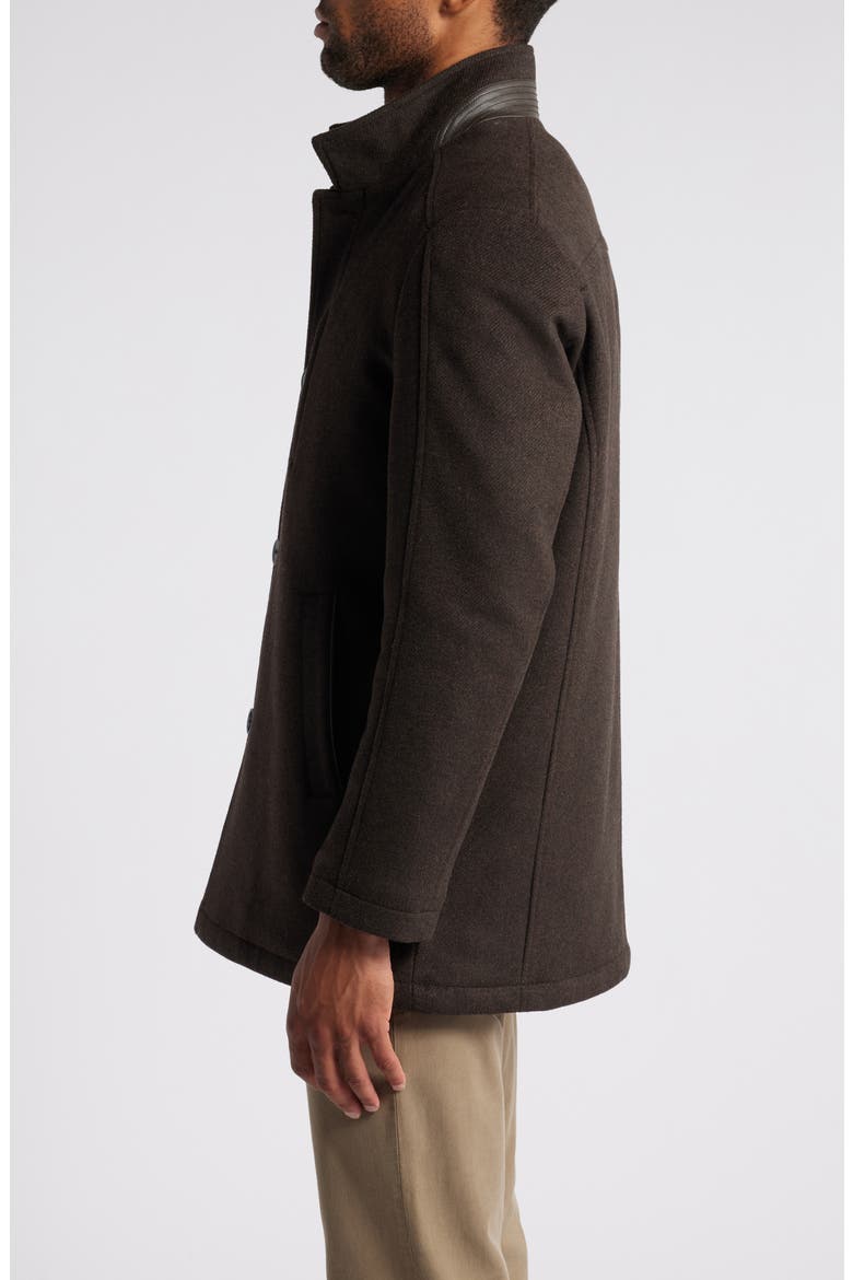 Upton Car Coat with Removable Bib, Alternate, color, BROWN