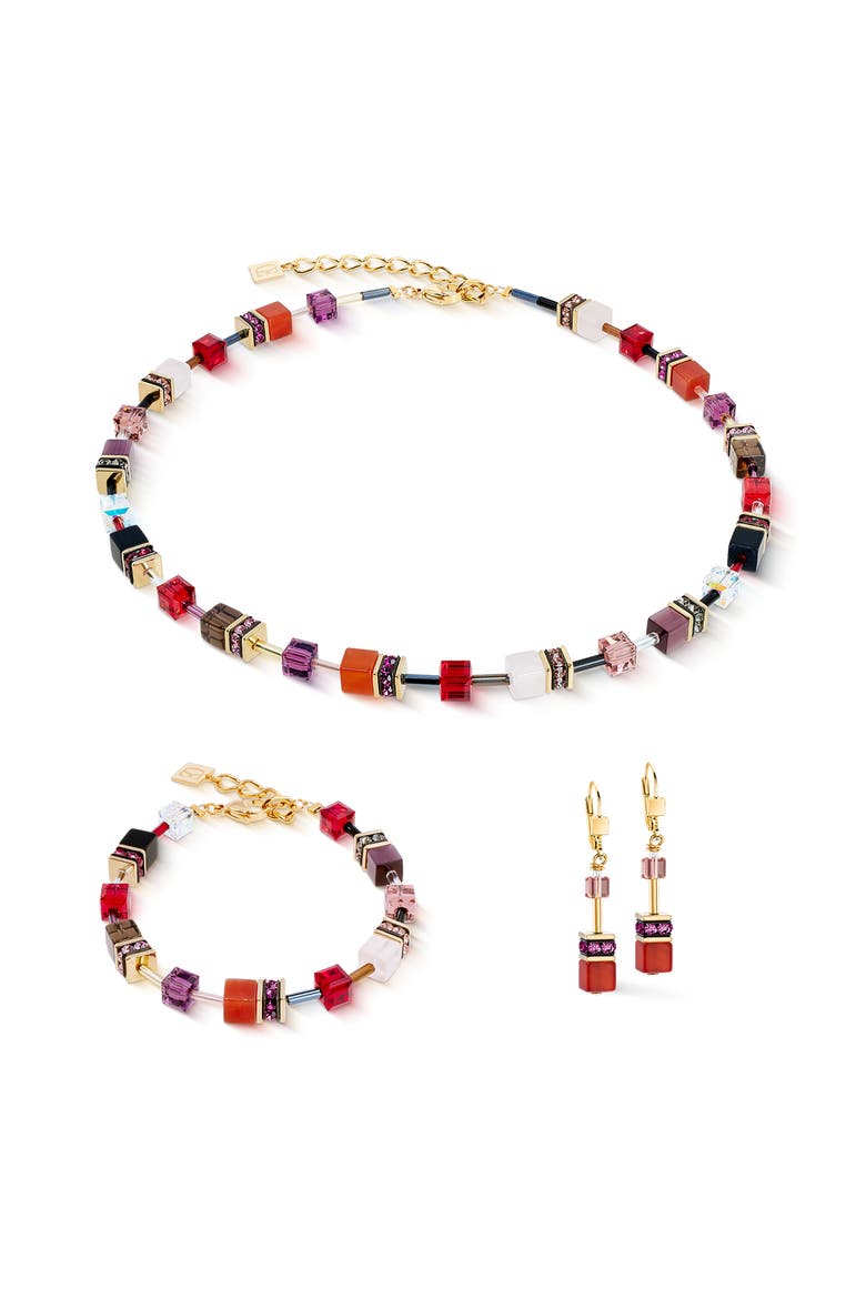 Geocube® Iconic Precious Earring, Alternate, color, Festive Red