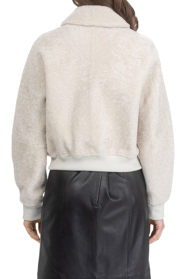 Textured Genuine Shearling Zip Jacket, Alternate, color, IVORY