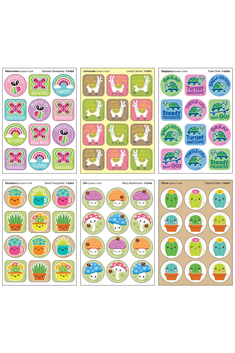 Scratch N Sniff Natural Pals, 288 Count Scented Stickers, Alternate, color, Multicolored