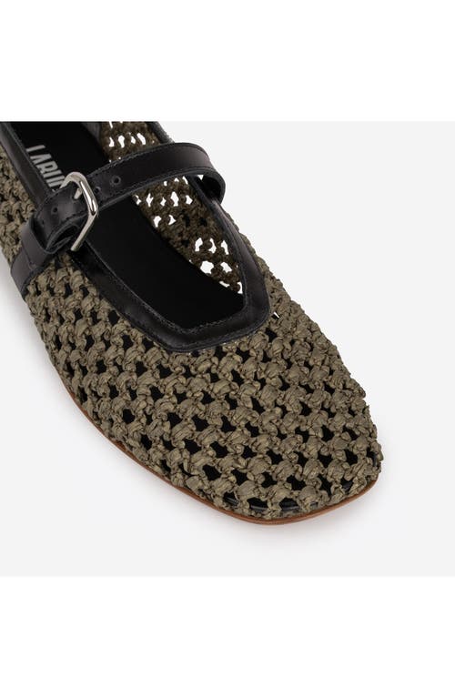 Labucq Lido Laser-cut Mary Jane Flat In Green