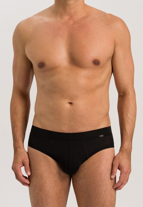 Hanro Natural Function Tencel And Cotton Brief In Deep Black