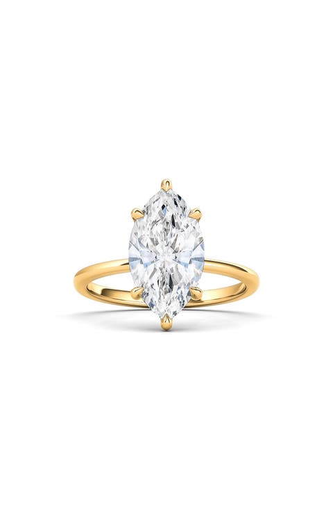 Marquise Cut Lab Created Diamond Ring