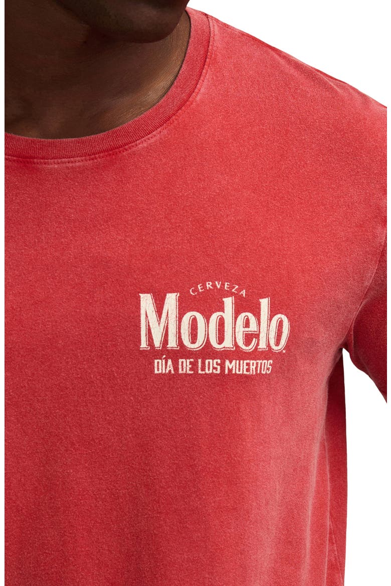 Modelo Bottle Graphic T-Shirt, Alternate, color, POMPEIAN RED