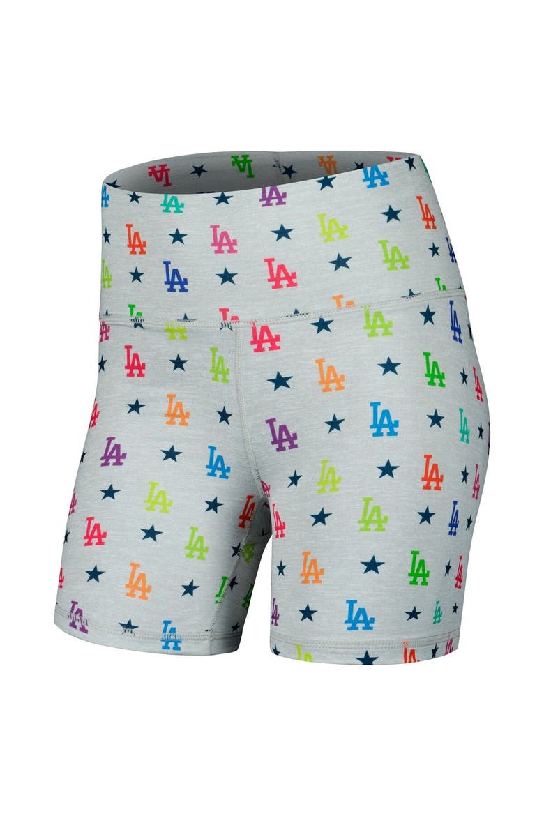 Women's Terez Gray Los Angeles Dodgers TLC Rainbow Shorts, Alternate, color, Gray