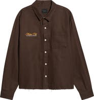 PacSun Embroidered Cotton Canvas Button-Up Shirt