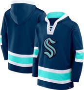 FANATICS Men's Fanatics Deep Sea Blue Seattle Kraken Inside Line Fleece Pullover Hoodie