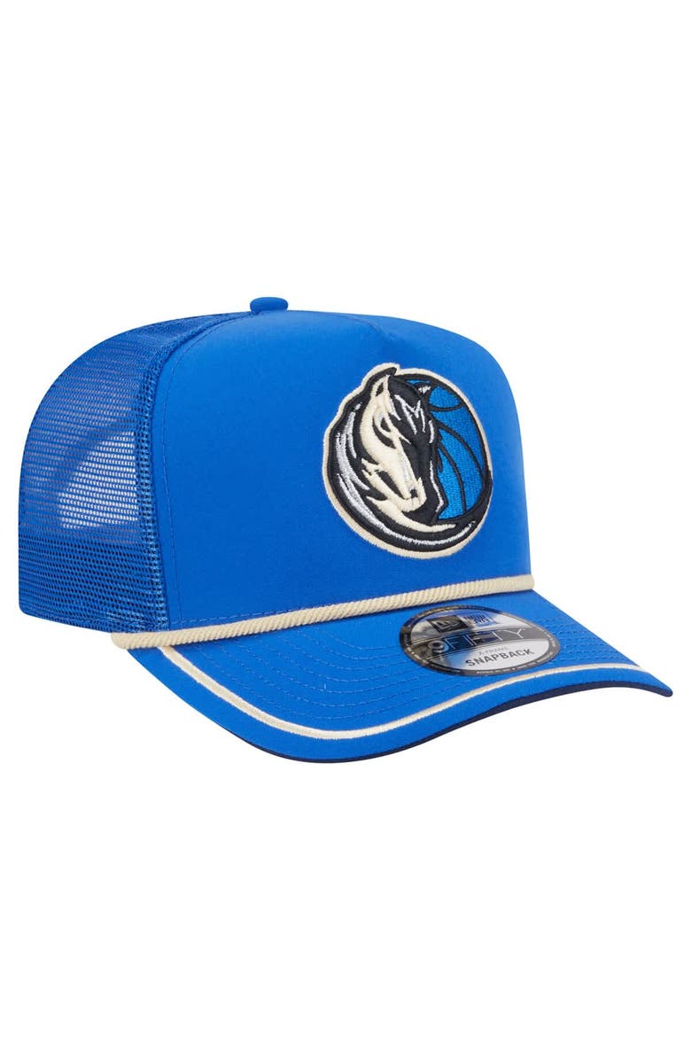 New Era Men's New Era Blue Dallas Mavericks Vintage Team Rope A-Frame 9FIFTY Snapback Hat, Alternate, color, Blue