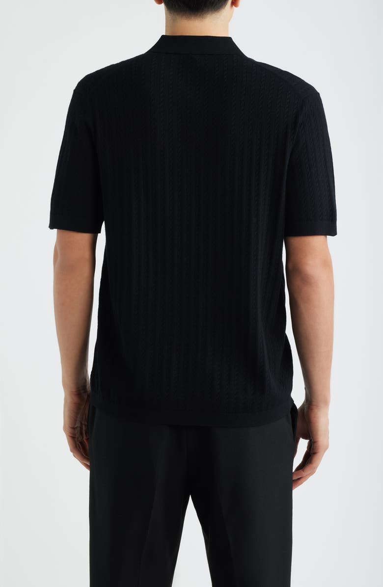Theory Cable Knit in Light Bilen Polo, Alternate, color, Black