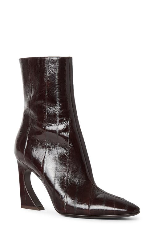 Fendi Brown Hagfish Leather Ankle Boots In Brown