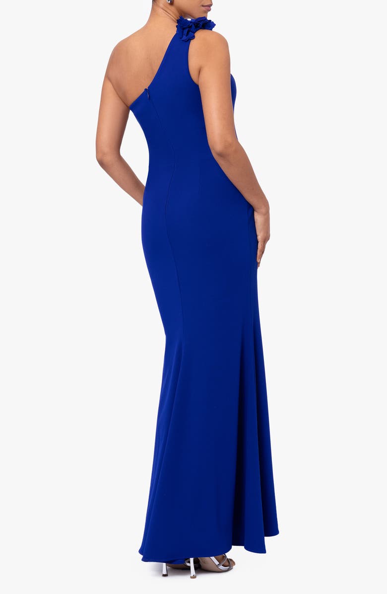 Xscape Evenings Flower One-Shoulder Gown, Alternate, color, 