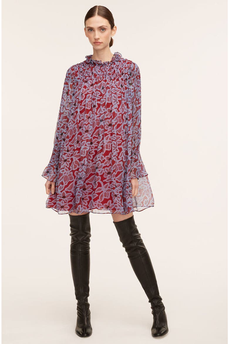 rebecca taylor long sleeve silk chiffon dress Rebecca Taylor