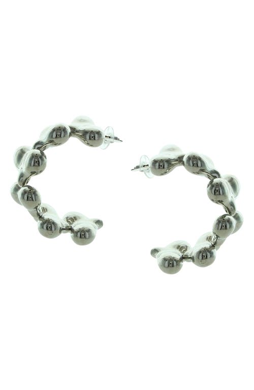 Olivia Welles Trella Heart Hoop Earrings In Metallic
