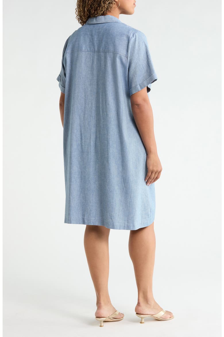 Button-Up Pocket Shirtdress, Alternate, color, MEDIUM CHAMBRAY
