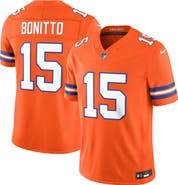 Nike Men's Nike Nik Bonitto Orange Denver Broncos Alternate Mile High Collection 1977 Throwback Vapor F.U.S.E. Stitched Limited Jersey