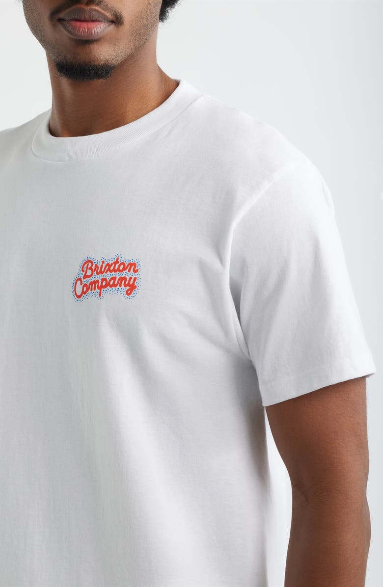 Brixton Stay While Cotton Graphic T-Shirt, Alternate, color, White
