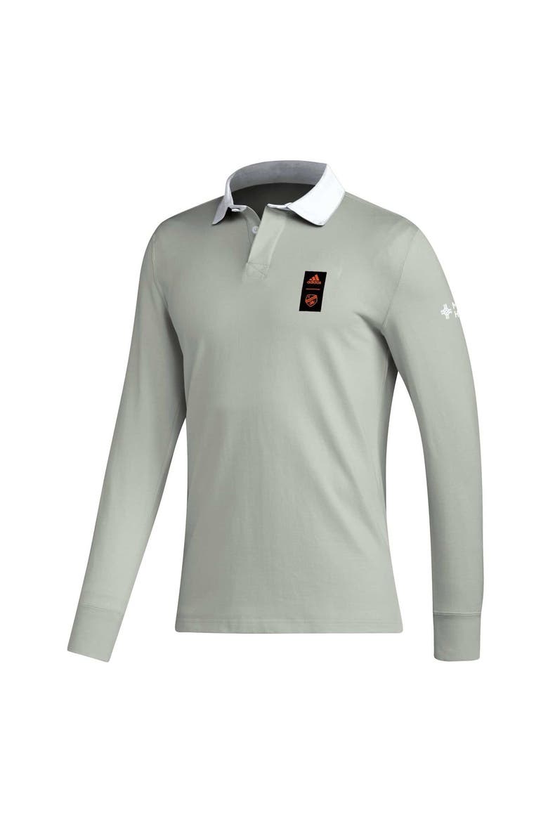 Men's adidas 2023 Player Gray FC Cincinnati Travel Long Sleeve Polo, Alternate, color, Gray