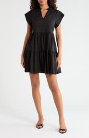 SUGARLIPS Janelly Tiered Cotton Poplin Minidress