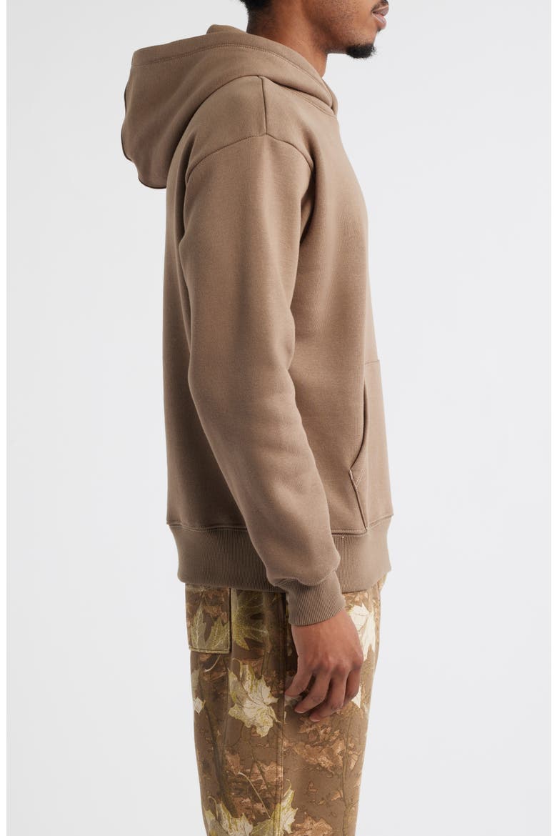 Fleece Hoodie, Alternate, color, BROWN SHIITAKE