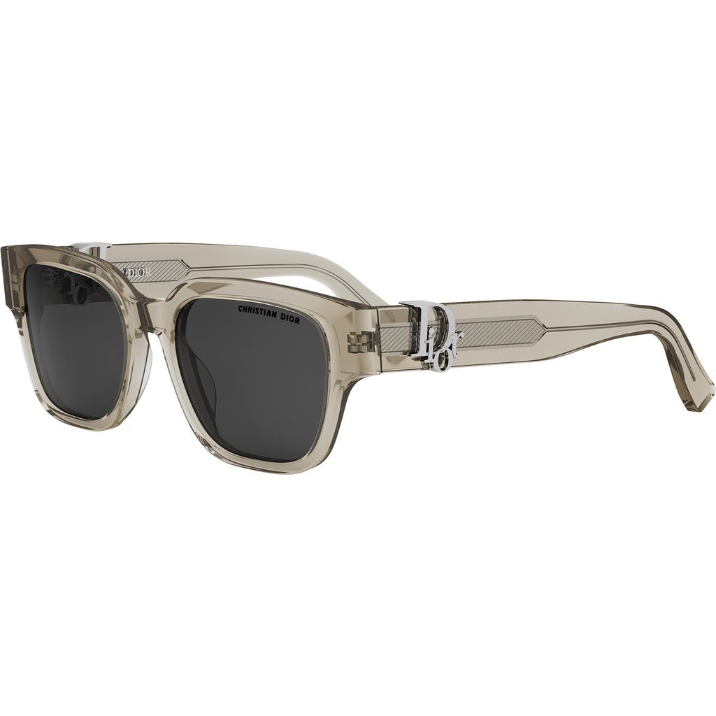 Dior Oblique S1i Square Sunglasses, 53mm In Neutral