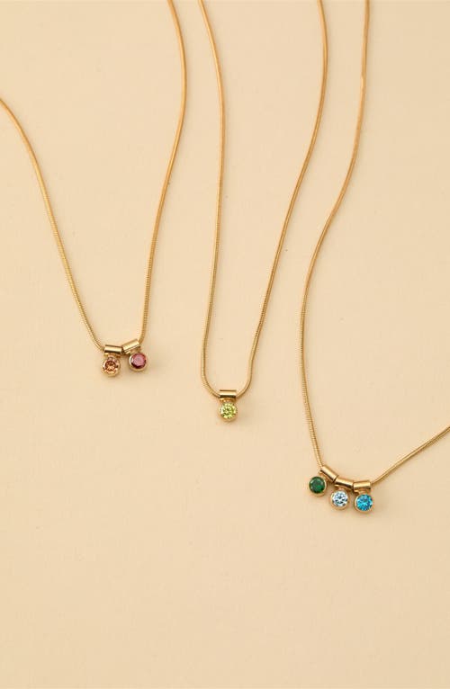 Set & Stones Multi Birthstone Charm Necklace In Gold