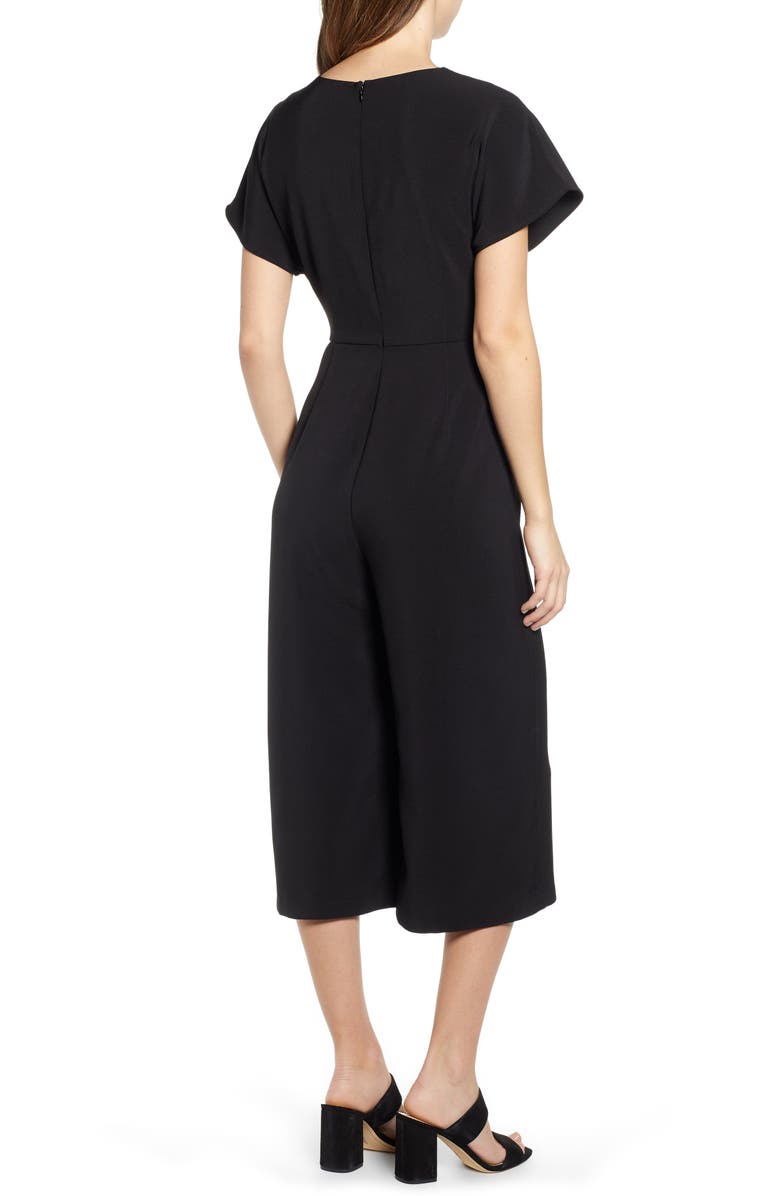 Leith Surplice Wide Leg Crop Jumpsuit, Alternate, color,