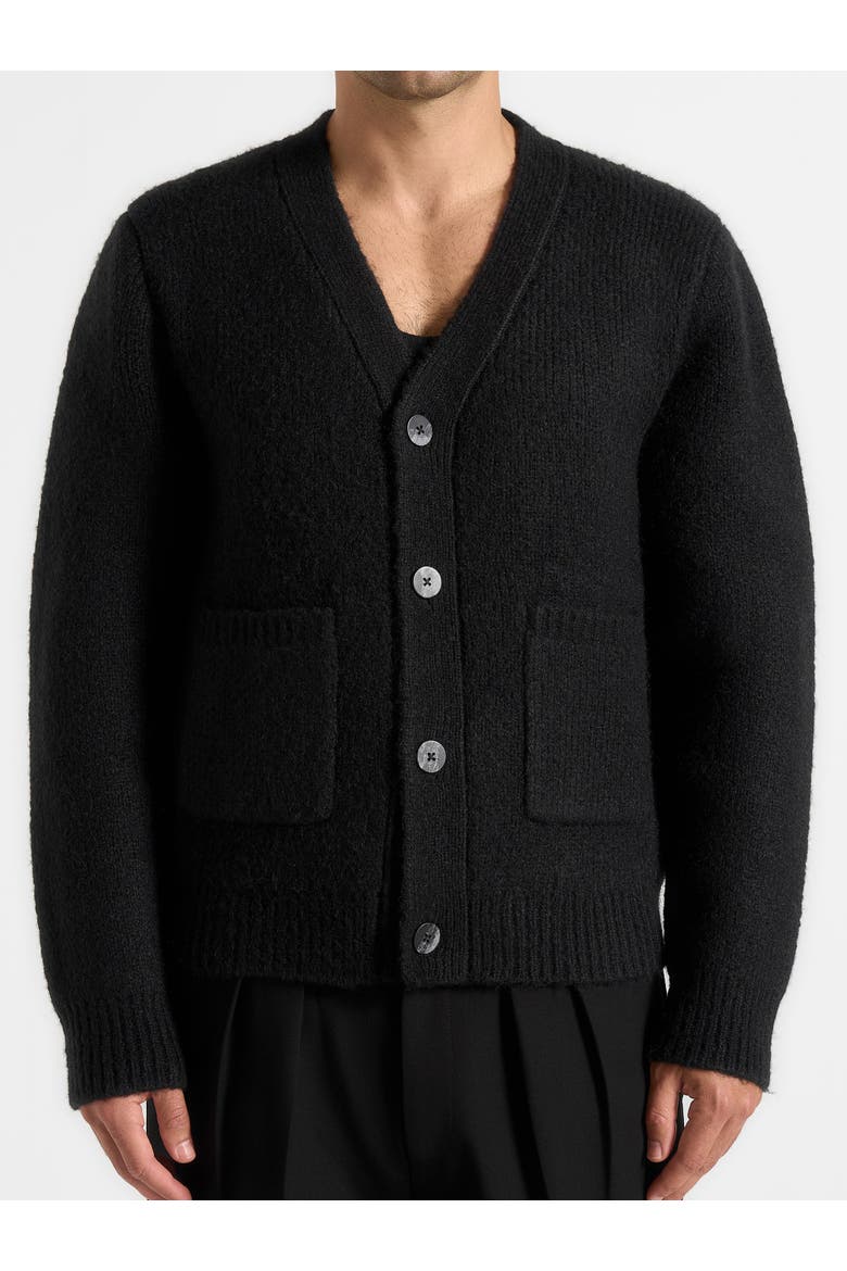 Wool Knit Cardigan, Alternate, color, Black