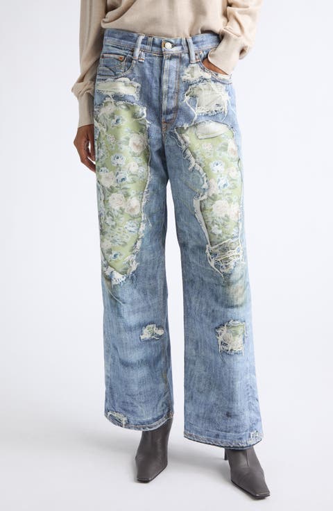 1981 Trompe l'Oeil Wide Leg Jeans
