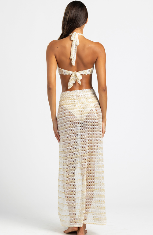 Beach Bunny Swimwear Camden Wrap Skirt In Neutral