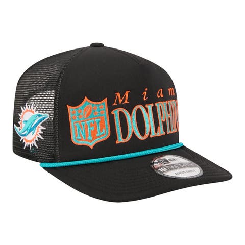 Men's New Era Black Miami Dolphins Throwback Foam 19TWENTY Adjustable Hat