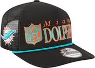 New Era Men's New Era Black Miami Dolphins Throwback Foam 19TWENTY Adjustable Hat