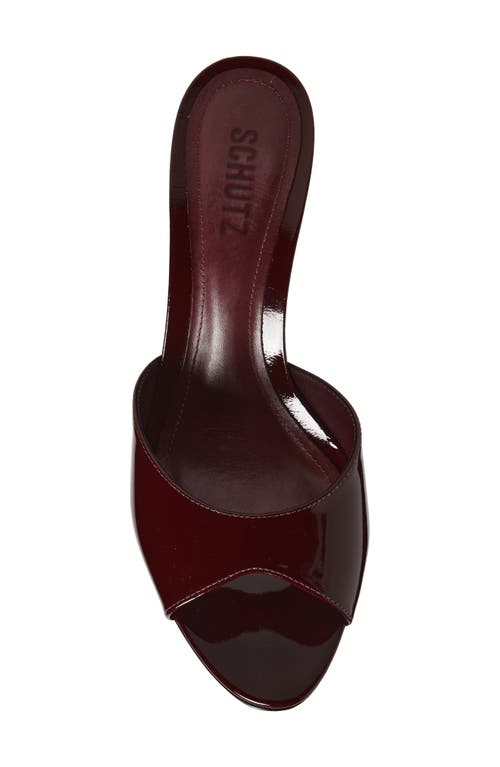 Schutz Cloe Slide Sandal In Burgundy
