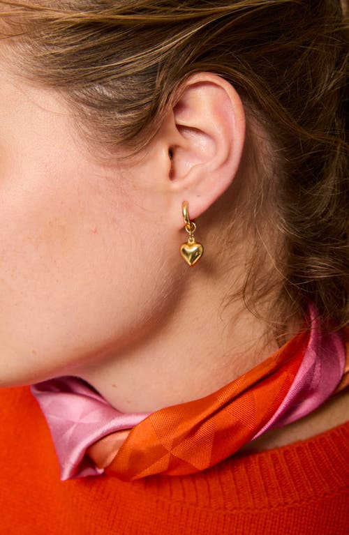Roxanne Assoulin The Itsy Bitsy Heart-charm Hoop Earrings
