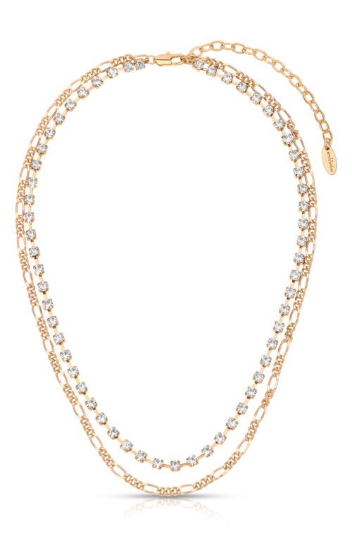 Ettika Crystal Layered Chain Necklace