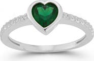 SPHERA MILANO Rhodium Plate Heart CZ Ring
